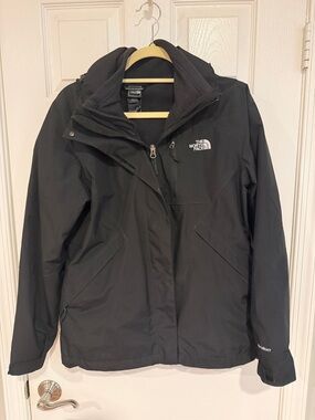 The North Face Women's Black Waterproof HyVent Jacket with Hood & Shell